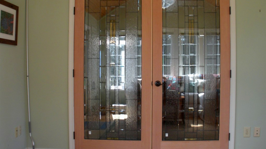 custom glass interior french doors